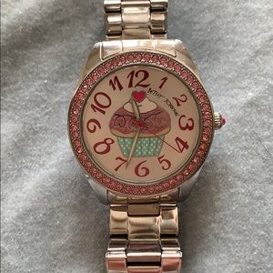 Silver Betsey Johnson Cupcake Watch